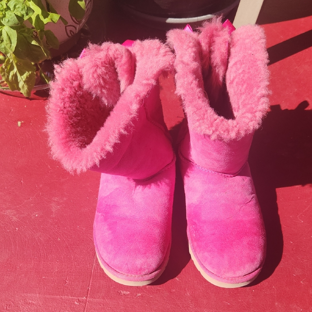 UGG Pink Cozy Winter Boots with Plush Lining